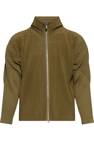Issey Miyake Pleated zip-up jacket