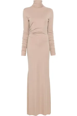 AMG Ruched-detailed maxi dress