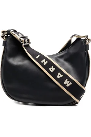 Marni Logo-strap hobo bag