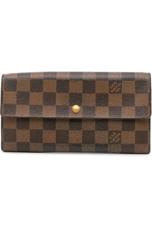 LOUIS VUITTON 2005 Damier Ebene Sarah Wallet long wallets