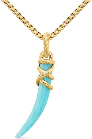 David Yurman 18kt yellow Tusk amulet (42mm)