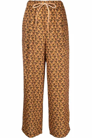 NEUL Patterned drawstring trousers
