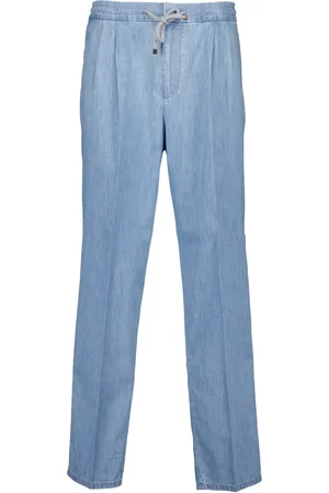 Brunello Cucinelli Straight-leg dyed-cotton trousers
