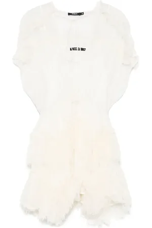 AMEN Silk chiffon mini dress