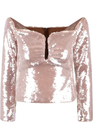 Self-Portrait Sequinned blouse
