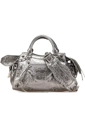 Balenciaga 2021-2024 XS Metallic Lambskin Motocross Neo Cagole satchel
