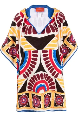 La DoubleJ Terry abstract-print poncho