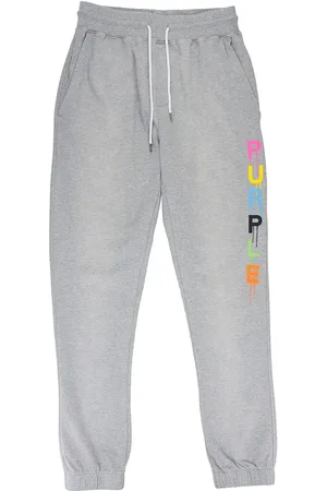 Purple Brand Logo-print french-terry " " track pants