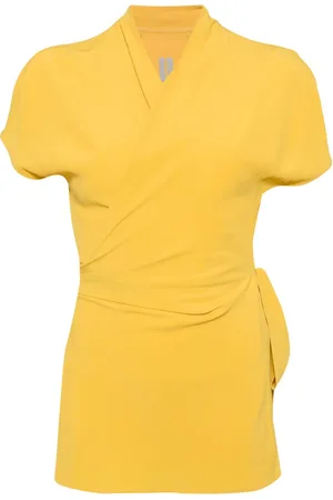 Rick Owens Laura crepe wrap blouse