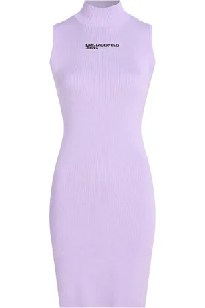 Karl Lagerfeld Mock-neck knitted dress