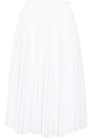 Nº21 High-waisted pleated midi skirt