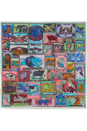 Bimba y Lola Animal-print silk scarf