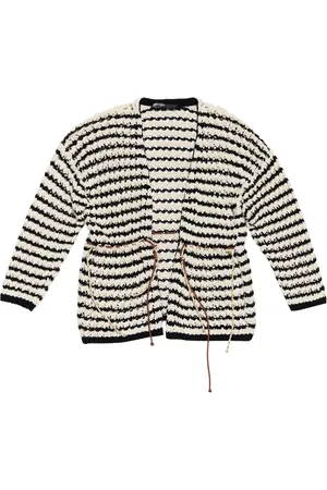 Bimba y Lola Striped open-front cardigan