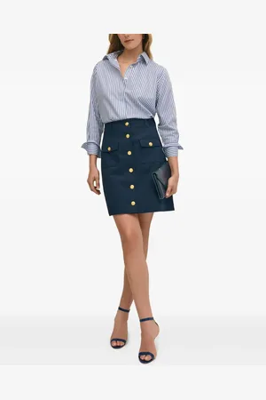 Brooks Brothers Button-detail mini skirt