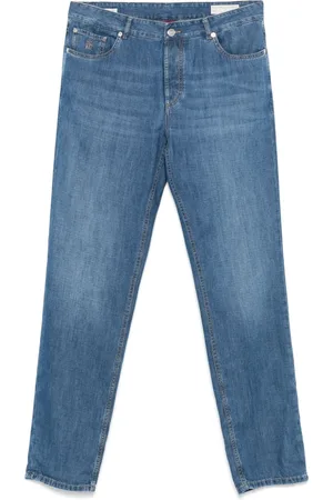 Brunello Cucinelli Logo-embroidered jeans
