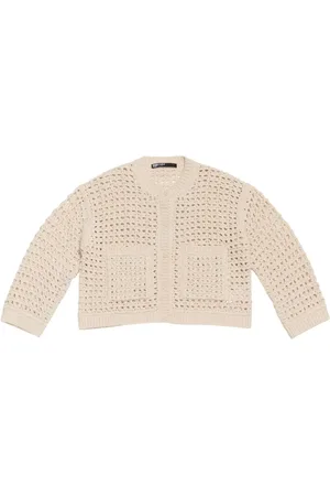 Bimba y Lola Open-knit cropped cardigan