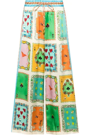 ALÉMAIS Rummy silk wide-leg trousers