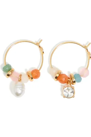 Bimba y Lola Beaded hoop earrings