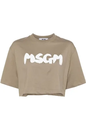 Msgm Printed cropped T-shirt