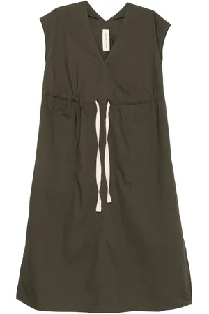 Lee Mathews Poplin v-neck dress