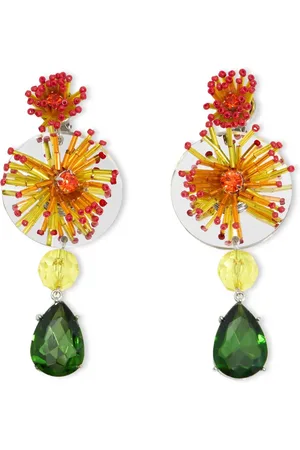Bimba y Lola Floral-appliqué earrings