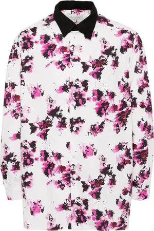 YOHJI YAMAMOTO Khadi flower printed shirt