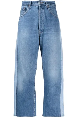 B SIDES Wide-leg cropped jeans