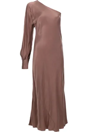 Voz One-shoulder satin midi dress