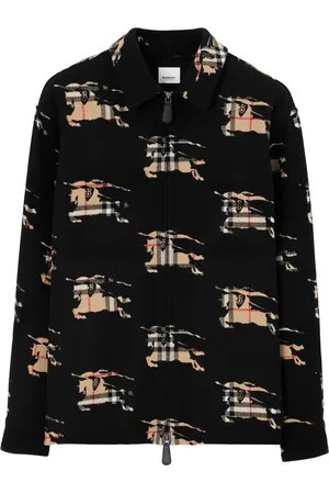 Burberry Check EKD zip-up shirt