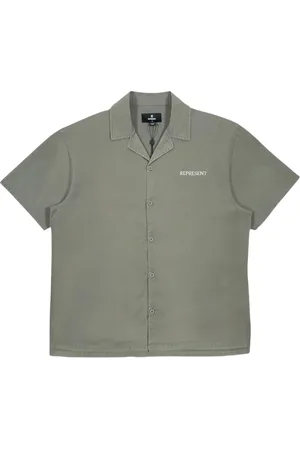 Represent Script camp collar shirt