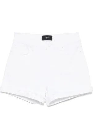7 for all Mankind Mid-waist rolled shorts