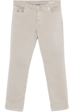 Brunello Cucinelli Logo-embroidered jeans