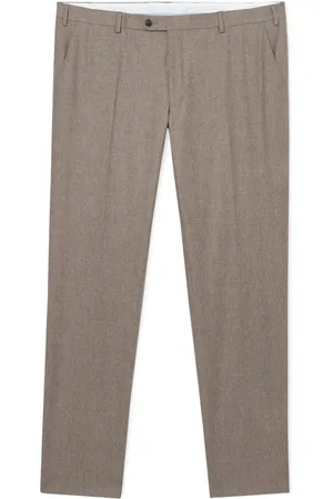 Brooks Brothers Pressed-crease tapered trousers
