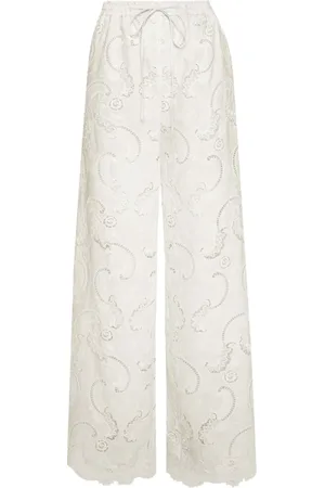 Oscar de la Renta Guipure lace trousers