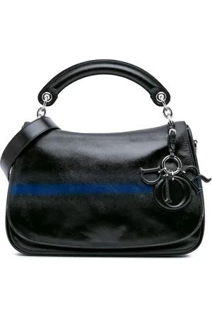 Dior 2015 Grained Calfskin Stripe Dune Flap satchel