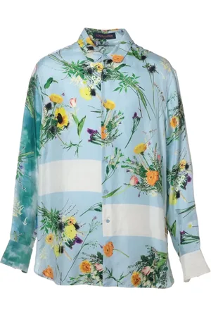 LOUIS VUITTON 2020s floral-print silk shirt