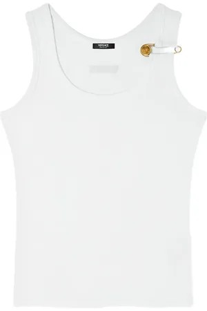 VERSACE Safety Pin ribbed tank top