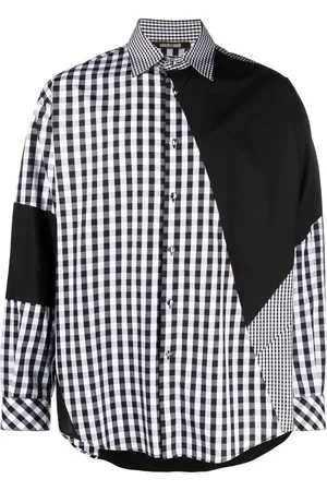 Roberto Cavalli Check-print panelled shirt