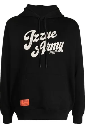 Izzue Logo-embroidered cotton hoodie