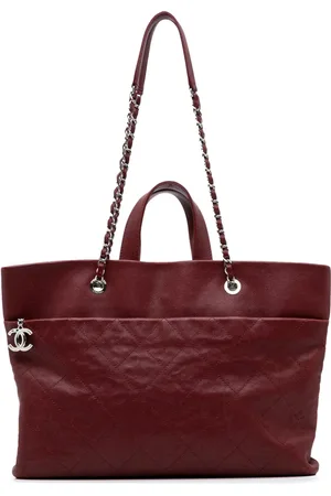 CHANEL 2014-2015 CC Quilted Caviar Tote satchel