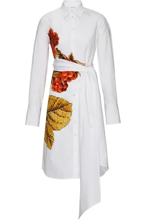 Salvatore Ferragamo Botanical-print cotton shirtdress