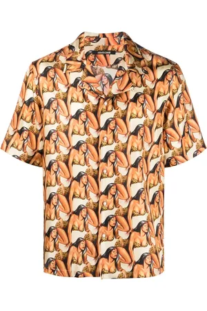 Roberto Cavalli All over graphic-print short-sleeve shirt