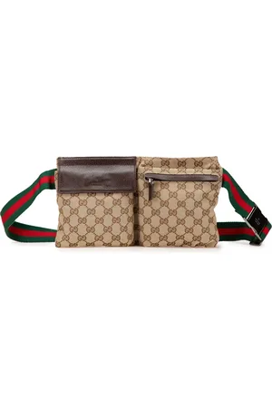 Gucci 2000-2015 GG Canvas Web Double Pocket belt bag