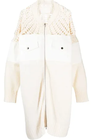 PONDER.ER Panelled knitted midi coat