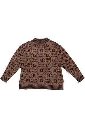 Fendi 1980-1990s logo knitted sweater