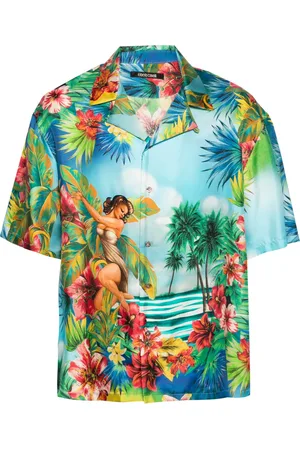 Roberto Cavalli Floral-print silk shirt