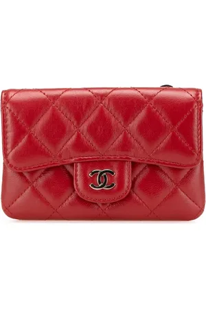 CHANEL 2012-2013 CC Quilted Lambskin Purse coin pouch