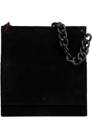 Gucci 2000-2015 Wood Chain Suede shoulder bag