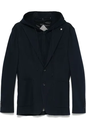 Manuel Ritz Piqué hooded blazer