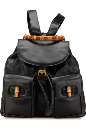 Gucci 20th Century Calfskin Bamboo Drawstring backpack